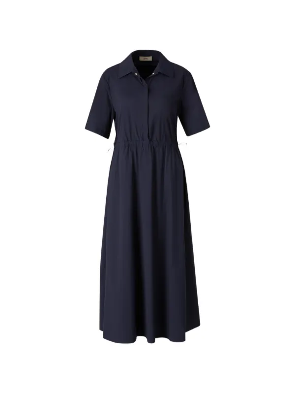 Herno Drawstring-waist Shirt Dress in Blue