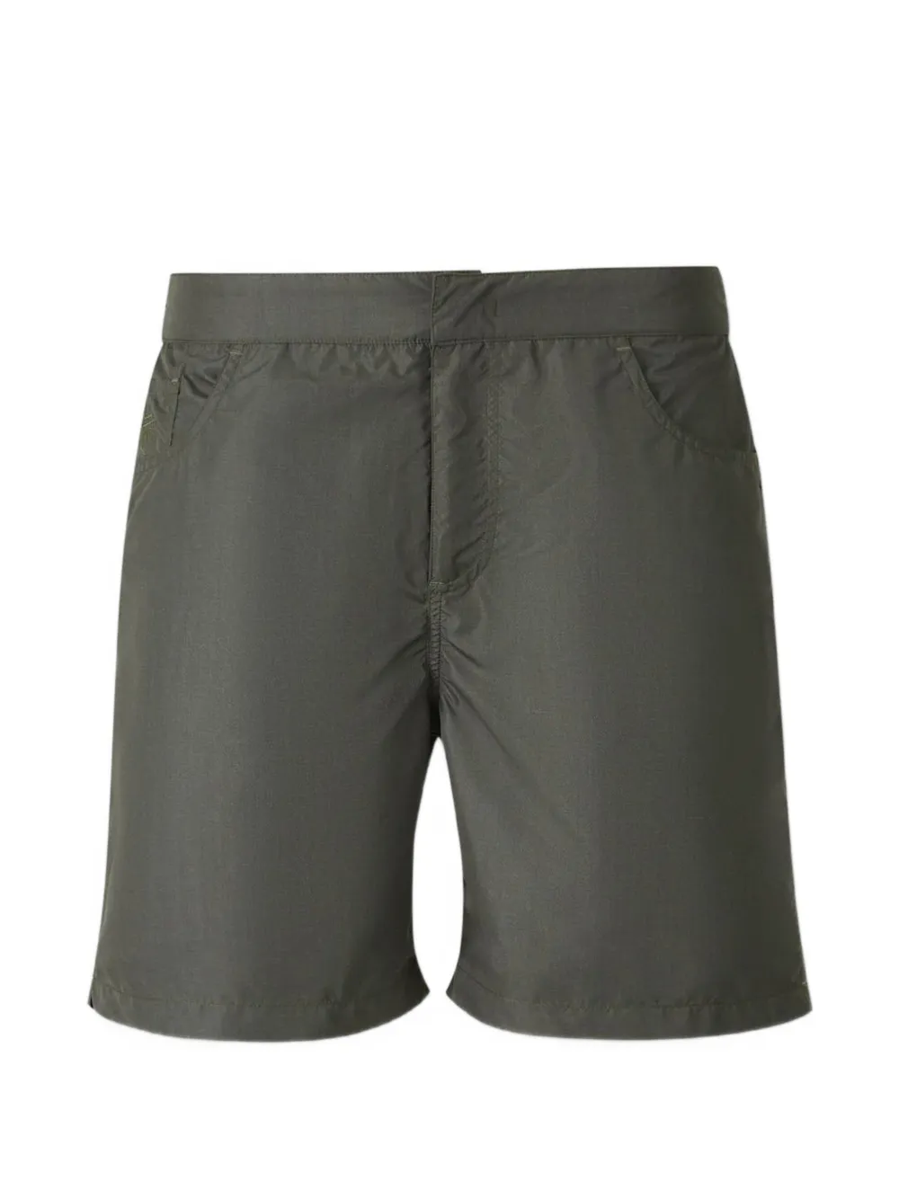 Richard J. Brown logo-embroidered swim shorts - Verde