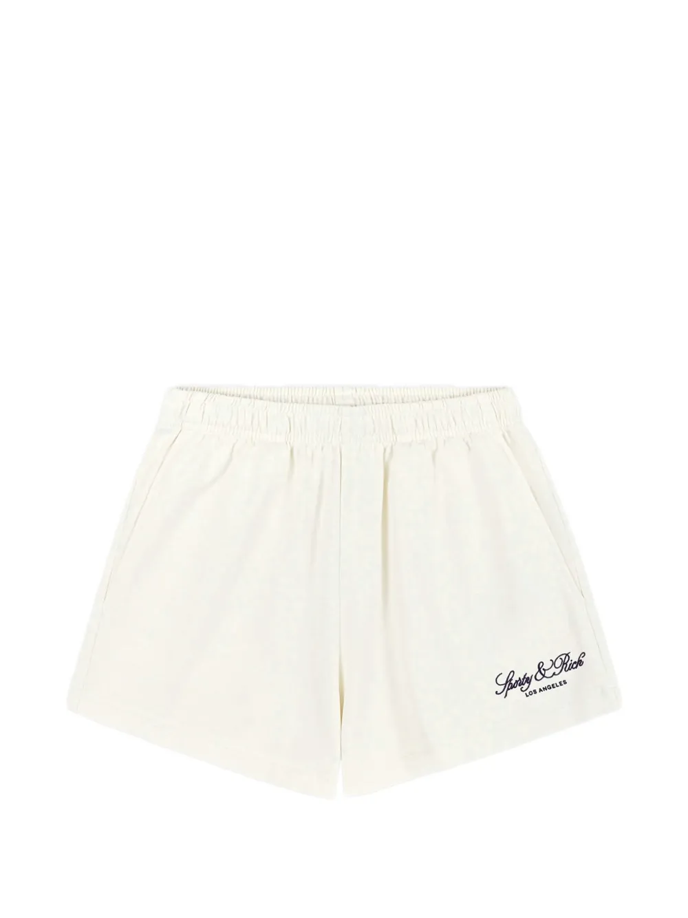 Sporty & Rich logo-print elasticated-waist shorts - Toni neutri
