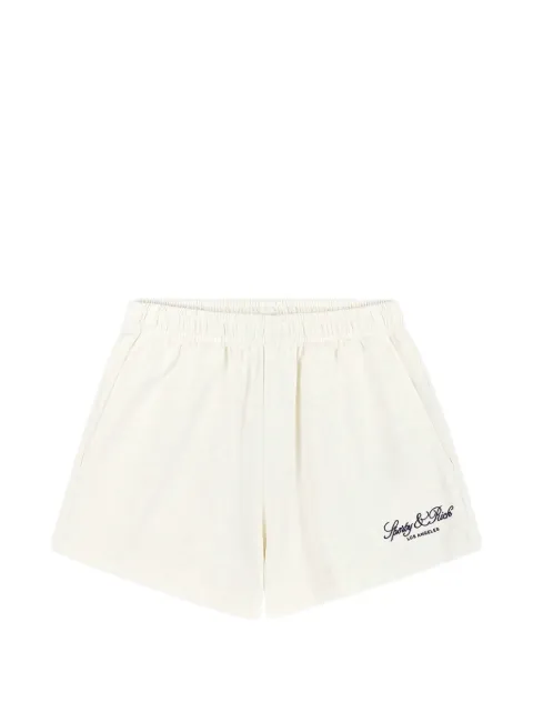 Sporty & Rich logo-print elasticated-waist shorts