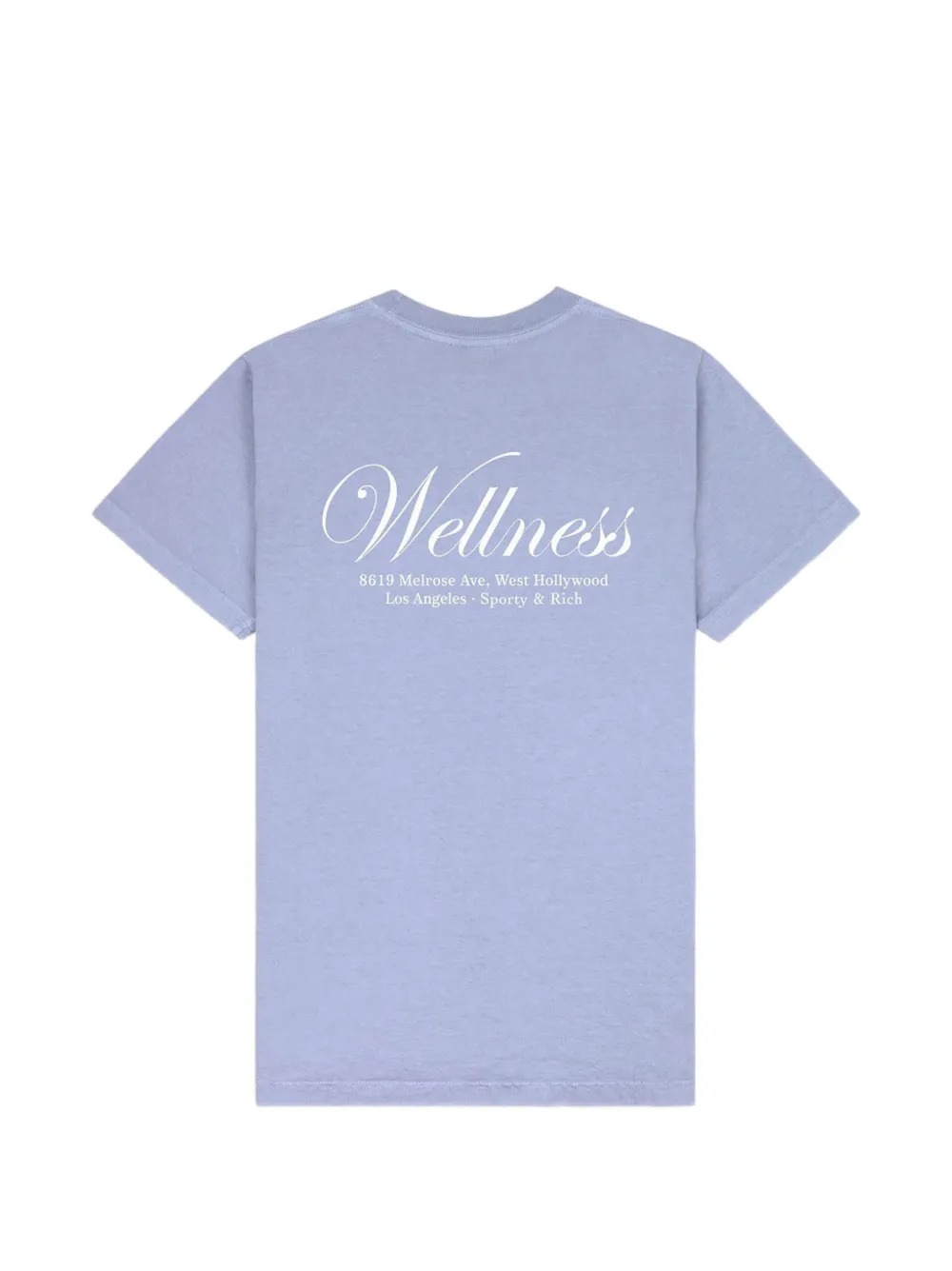 Sporty & Rich Avenue T-shirt met ronde hals Blauw