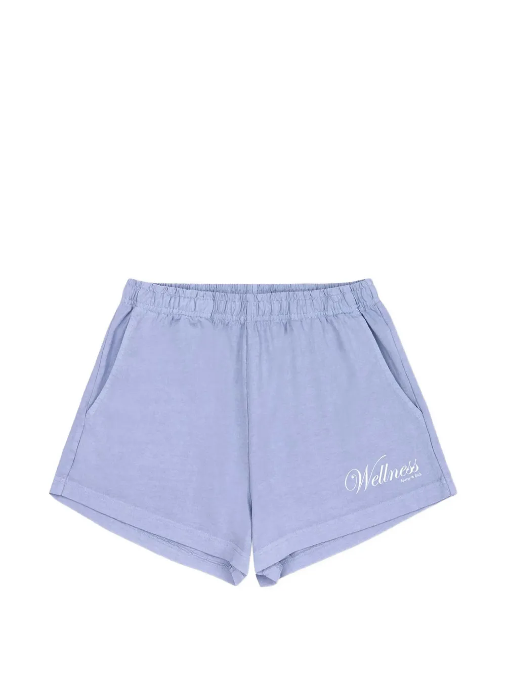Sporty & Rich logo-print elasticated-waist shorts - Blu