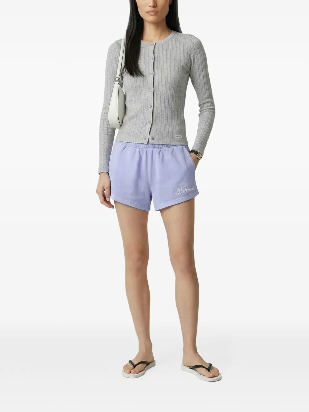 Sporty & Rich Shorts met logopatch Blauw