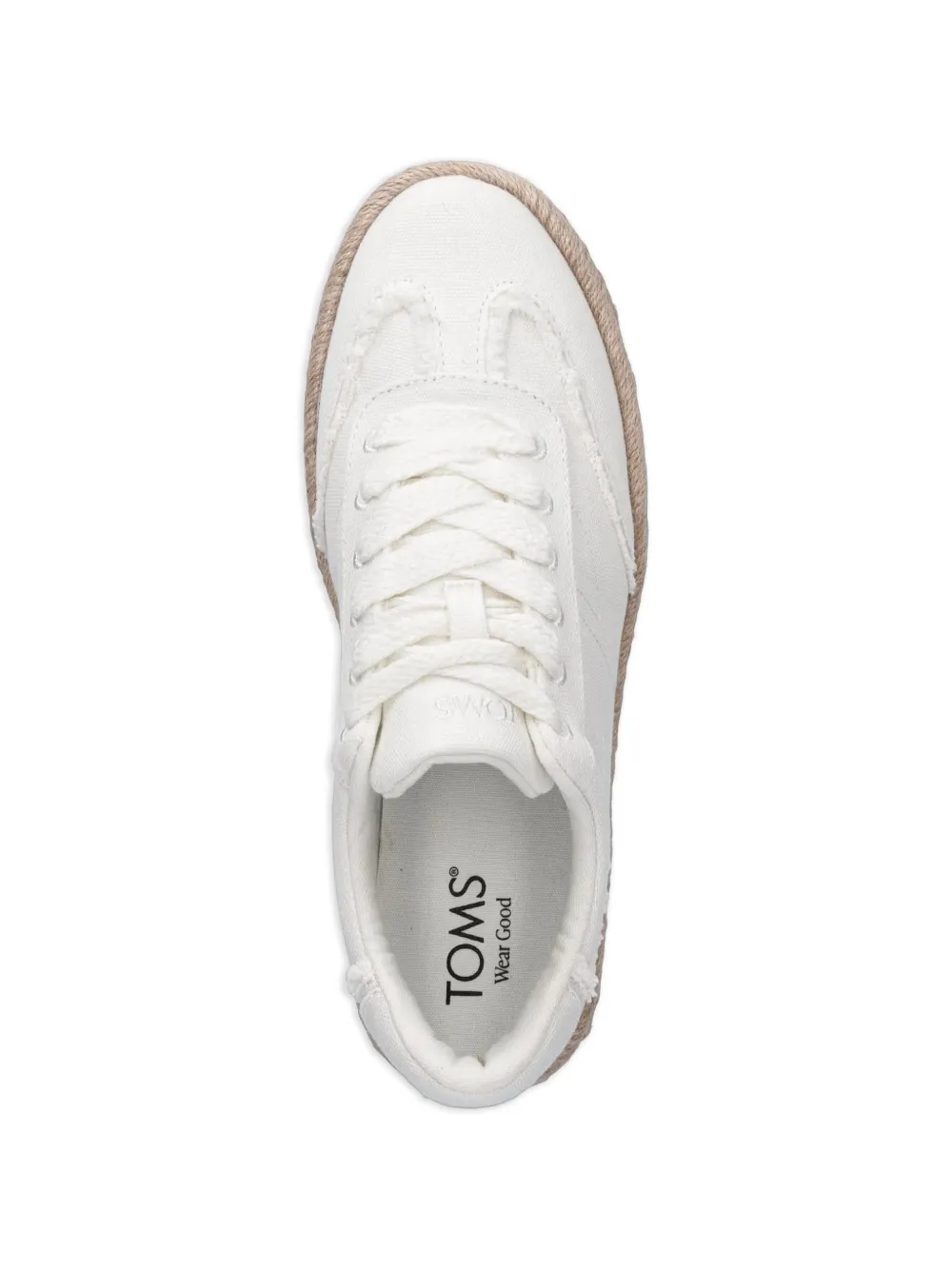 Toms raw-edge espadrille sneakers Wit