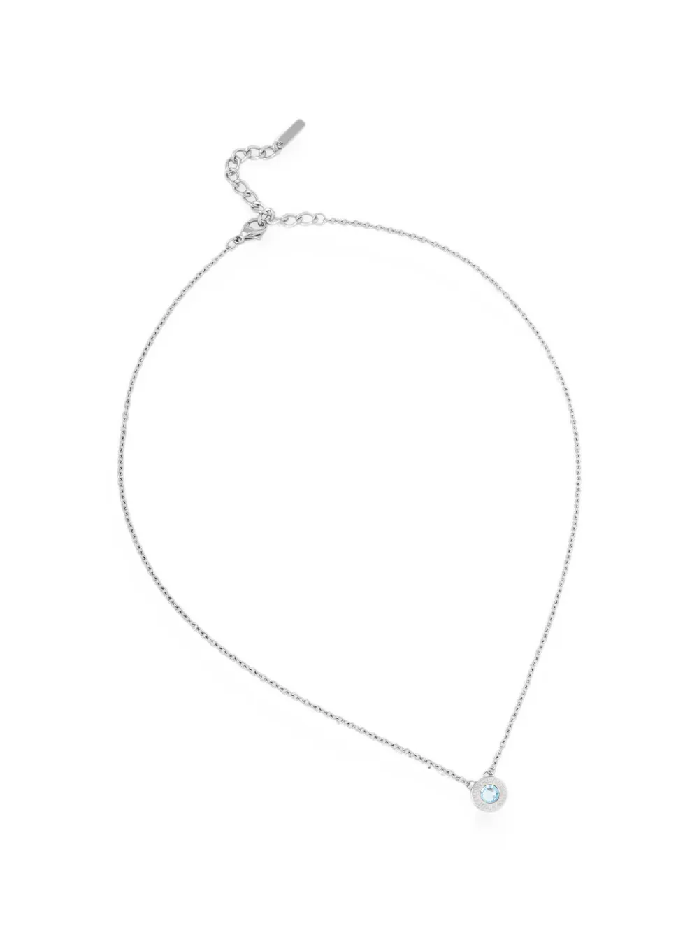 Trussardi logo-engraved necklace - Silber
