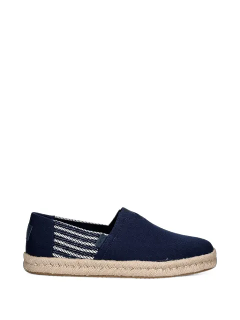 Toms rope-trimmed striped espadrilles
