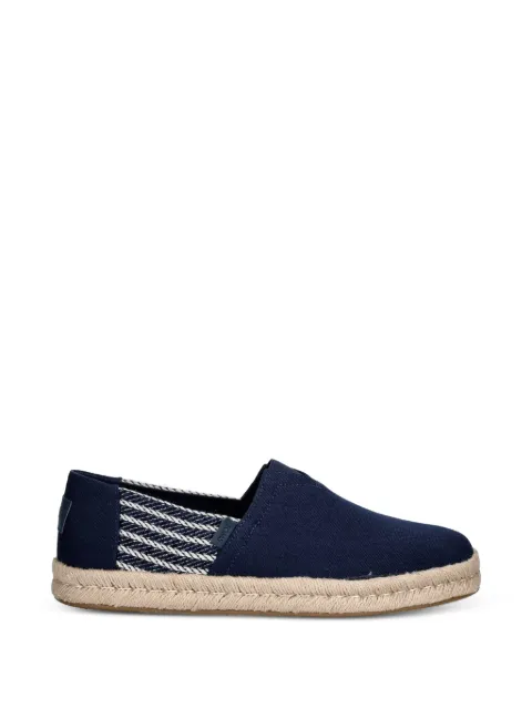 Toms rope-trimmed striped espadrilles