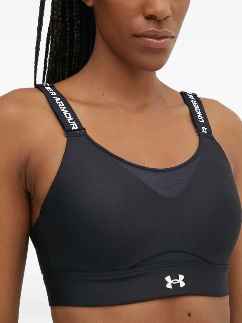 Under Armour Infinity 2.0 sport-bh met hoge logoband Zwart