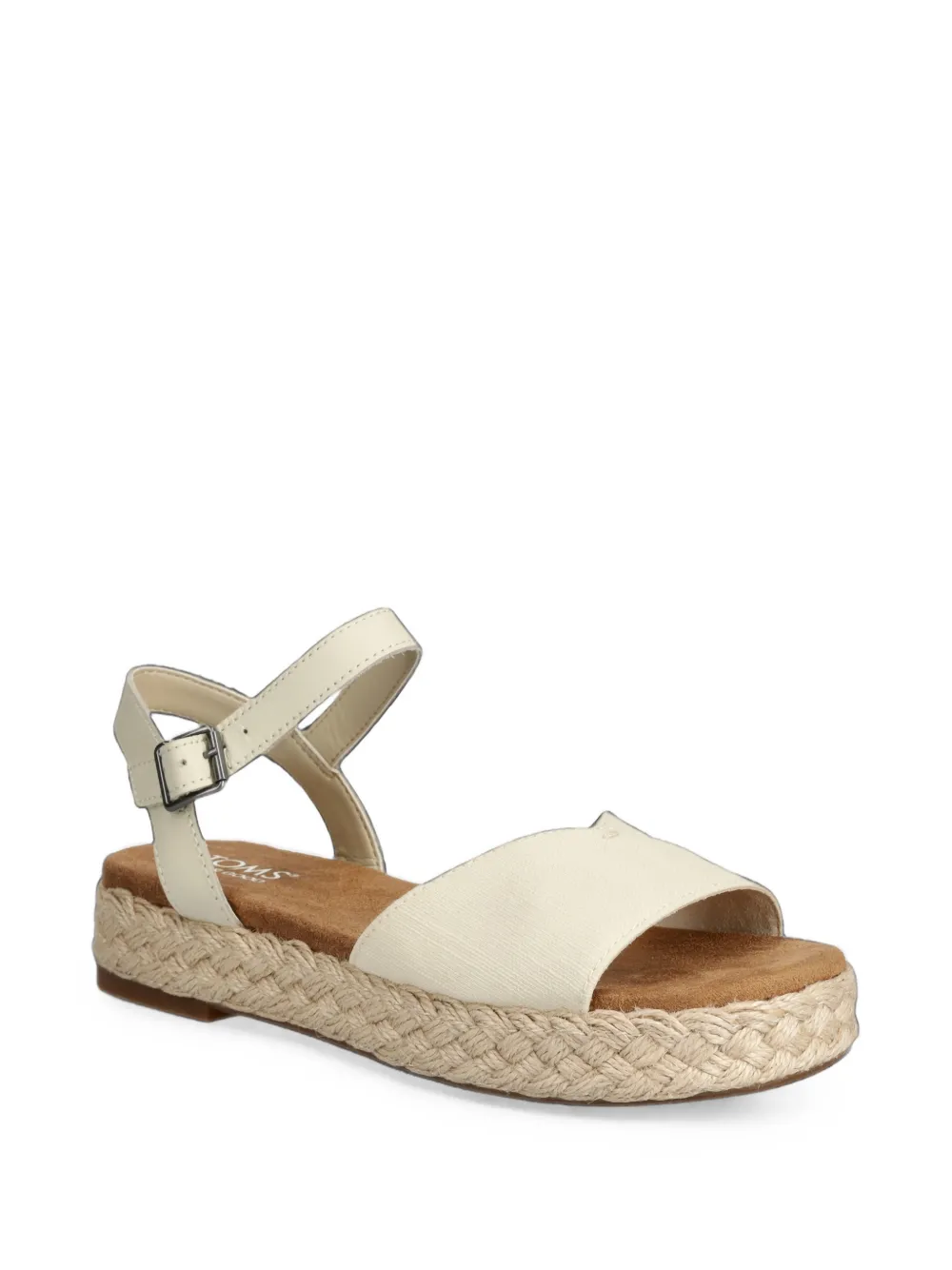 Toms Abby espadrilles met plateauzool en gespsluiting Wit