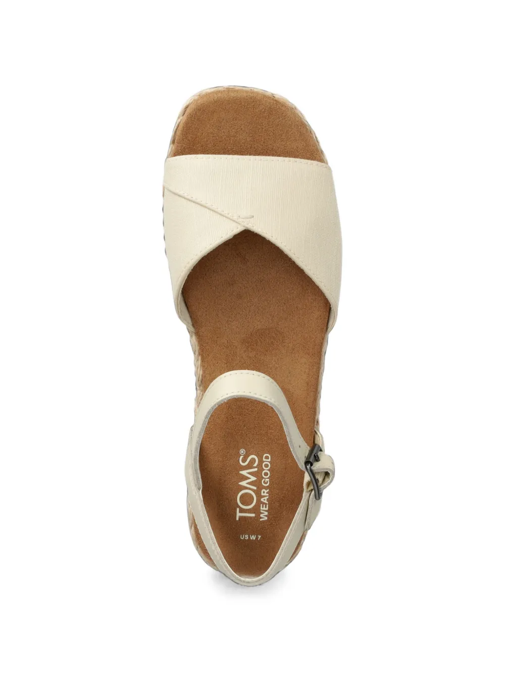 Toms Abby espadrilles met plateauzool en gespsluiting Wit