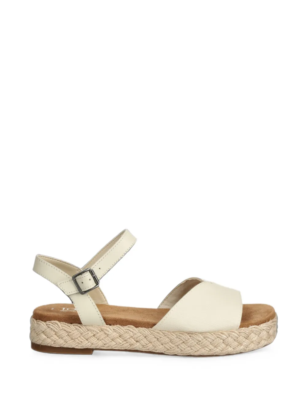 Toms Abby espadrilles met plateauzool en gespsluiting Wit