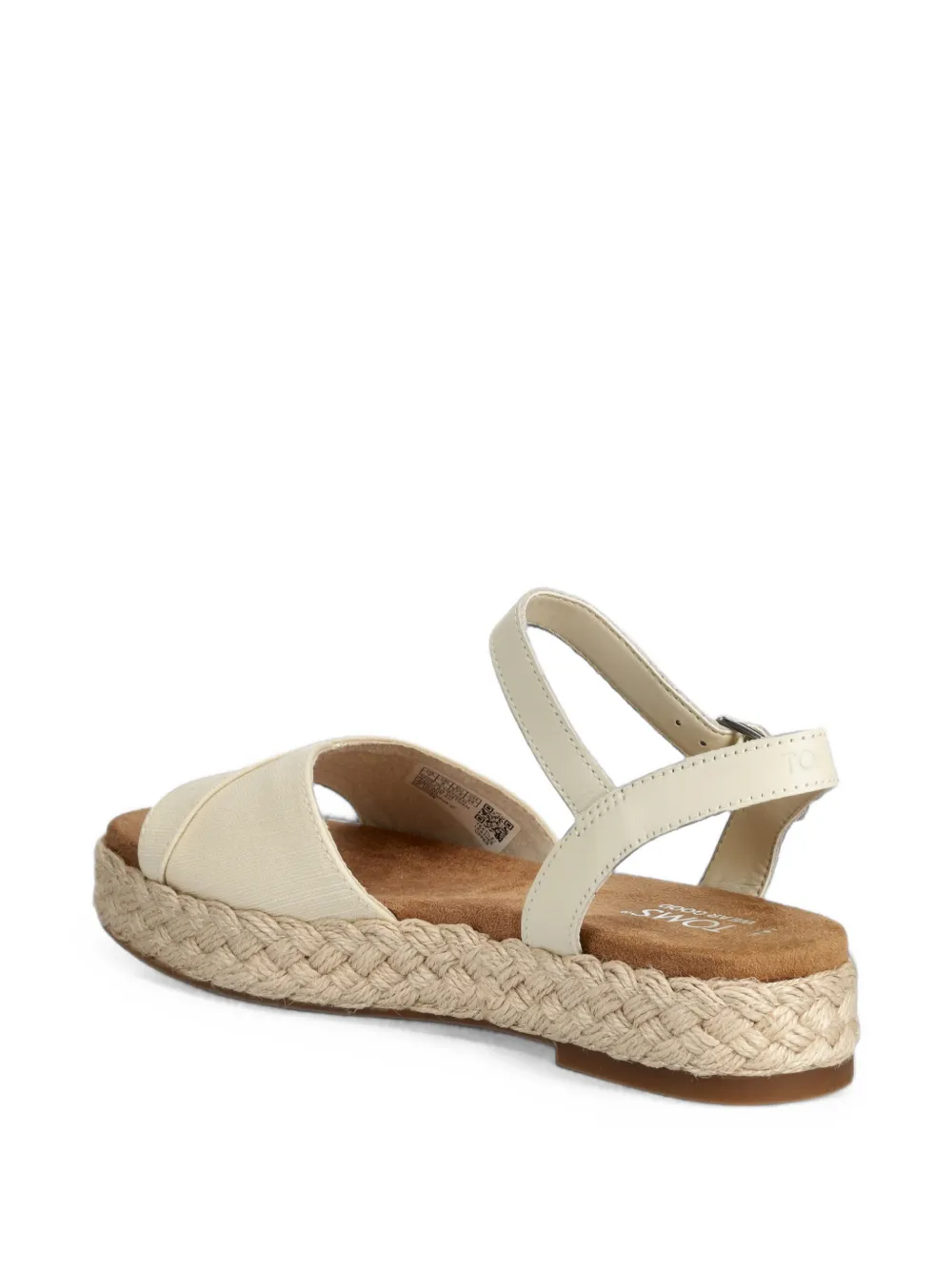 Toms Abby espadrilles met plateauzool en gespsluiting Wit
