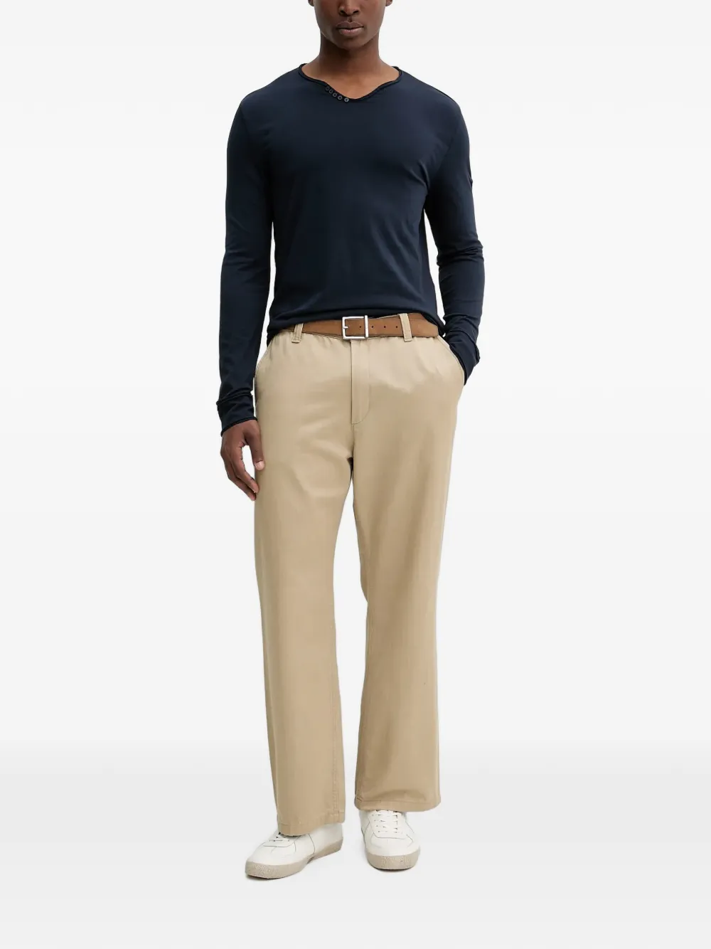 Zadig&Voltaire Monastir Henley T-shirt Blauw