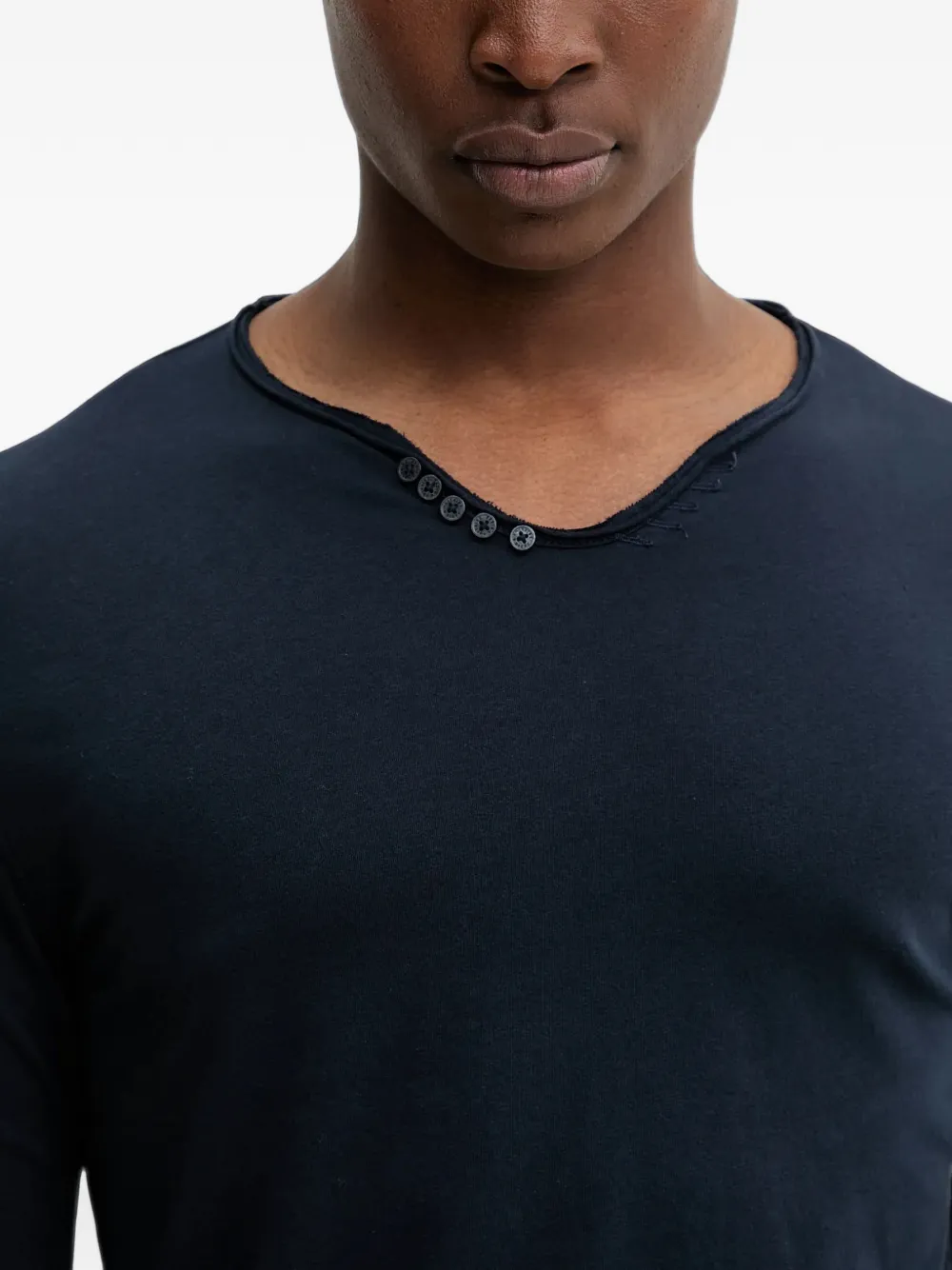 Zadig&Voltaire Monastir Henley T-shirt Blauw