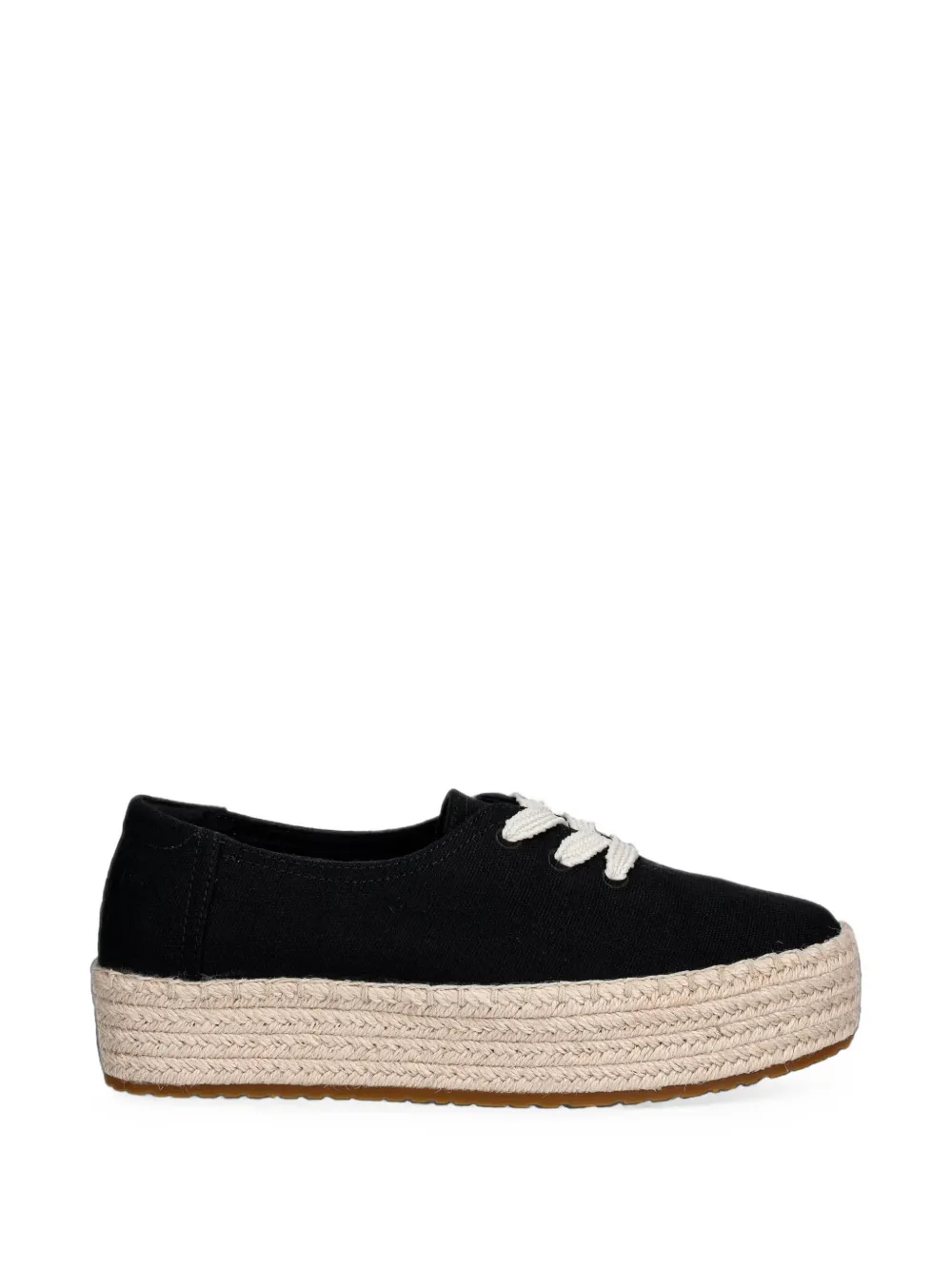 Toms Valencia gevlochten espadrilles met plateauzool Zwart