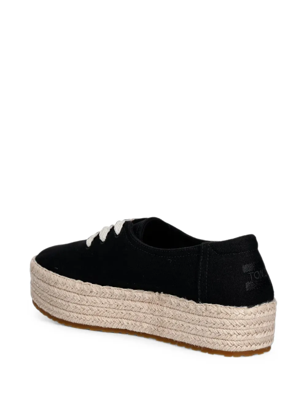 Toms Valencia gevlochten espadrilles met plateauzool Zwart