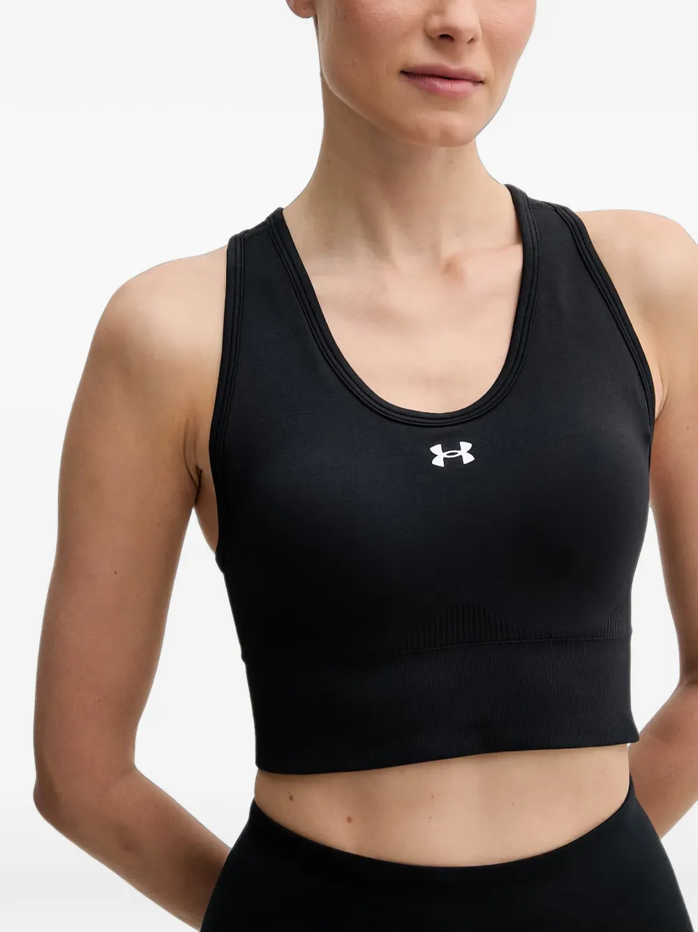 Under Armour Vanish racerback sport-bh met logoprint Zwart