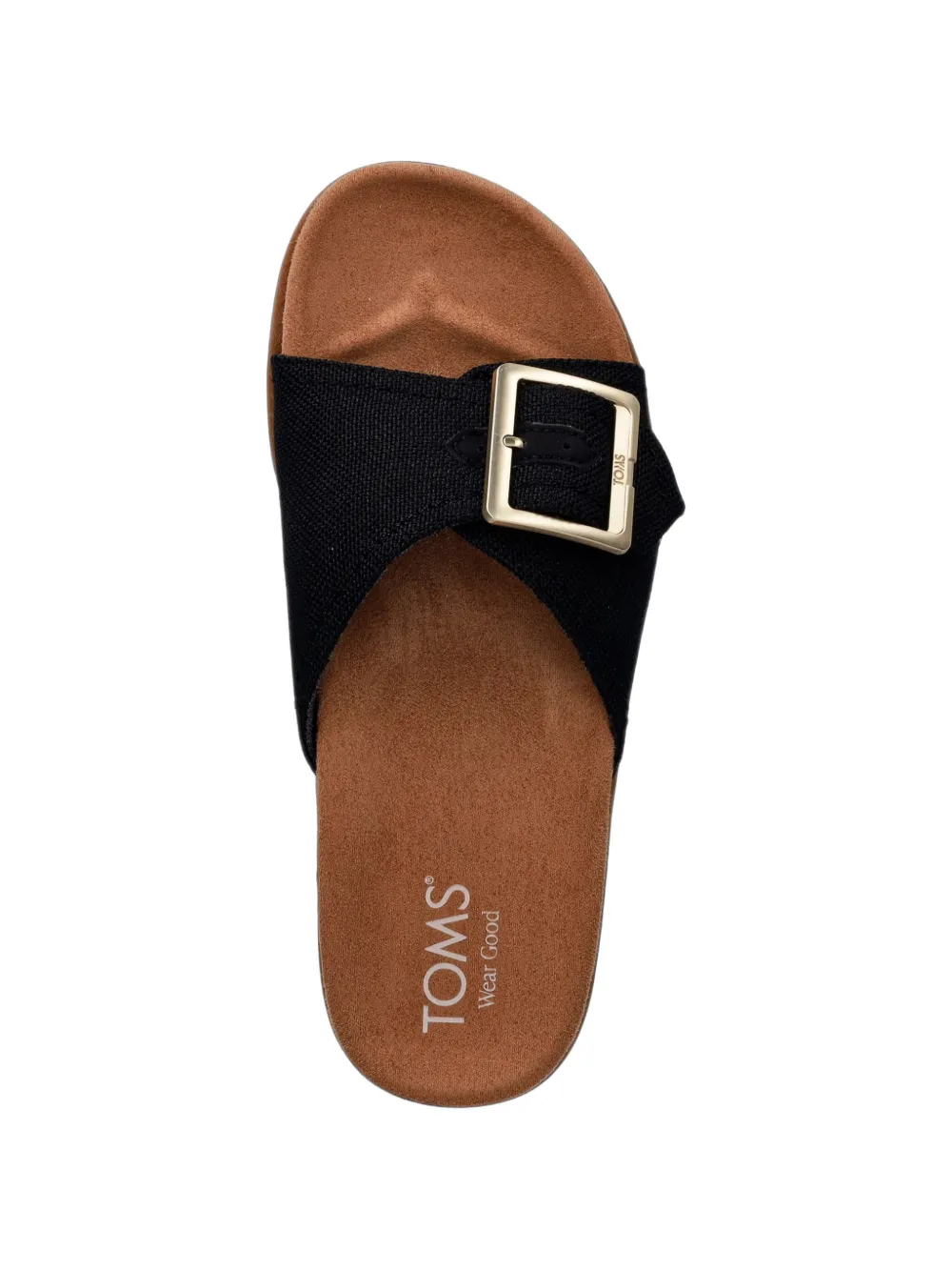 Toms Marin buckle-detail slides Zwart