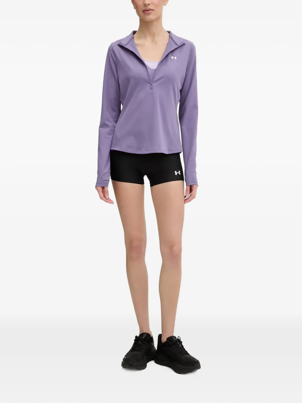 Under Armour Motion top met kwartrits en lange mouwen Paars