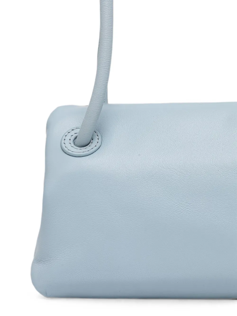 Trussardi Orbita leren mini-shopper met logoprint Blauw