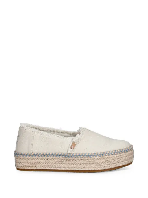 Toms Valencia frayed platform espadrilles
