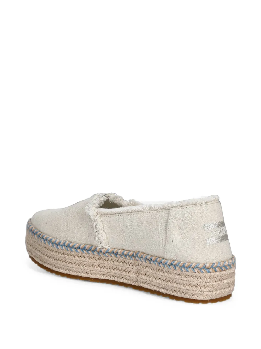 Toms Valencia frayed platform espadrilles Wit