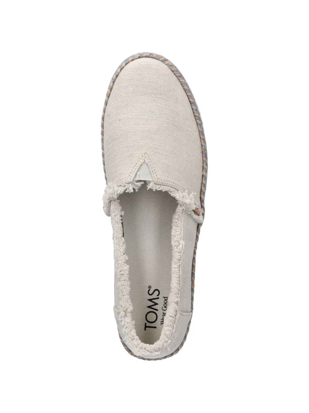 Toms Valencia frayed platform espadrilles Wit