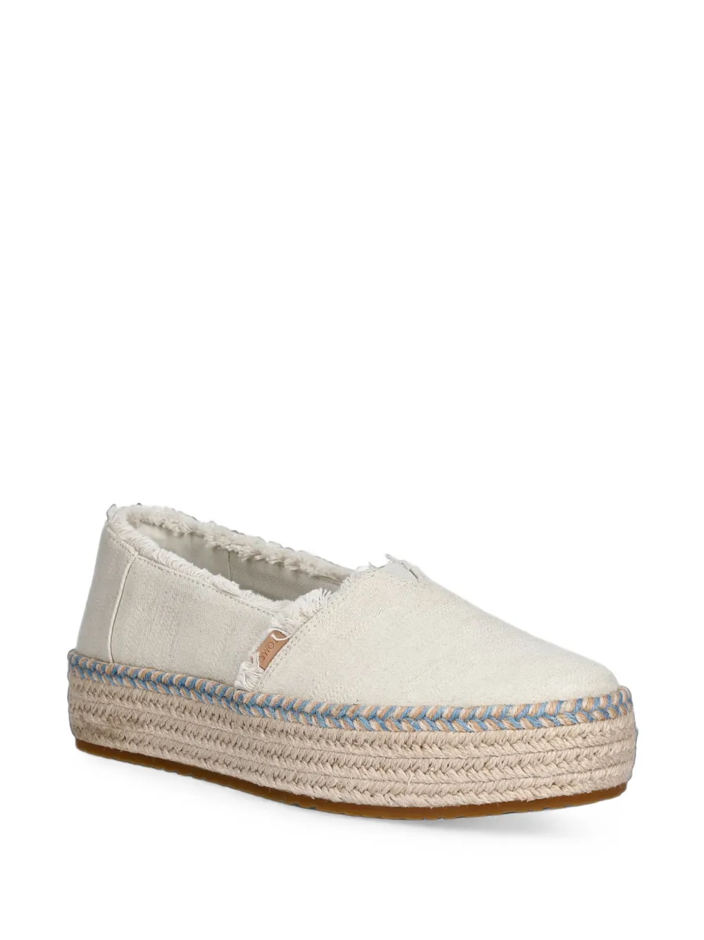 Toms Valencia frayed platform espadrilles Wit