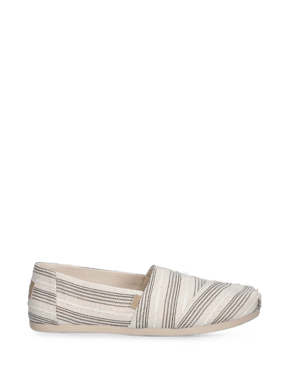 Toms Alpargata Classic striped canvas slip-on flats - Nude