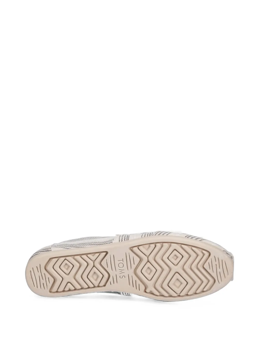 Toms Alpargata Classic gestreepte canvas slip-on ballerina's Beige