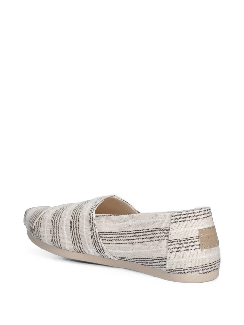 Toms Alpargata Classic gestreepte canvas slip-on ballerina's Beige
