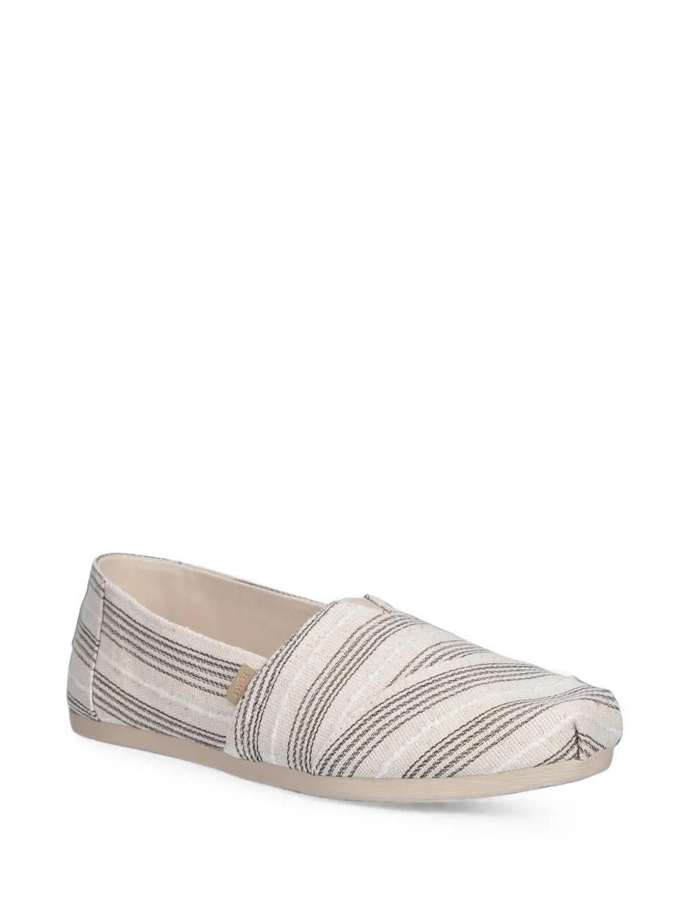 Toms Alpargata Classic gestreepte canvas slip-on ballerina's Beige