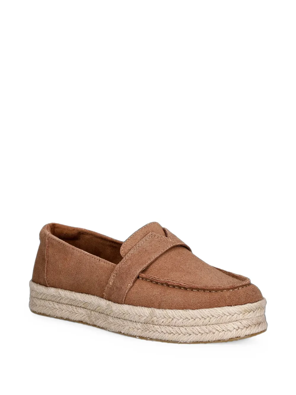 Toms Blakely suède espadrilles met plateauzool Bruin
