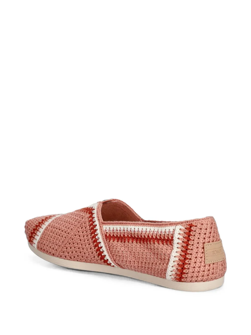Toms Alpargata crochet-knit striped espadrilles Roze
