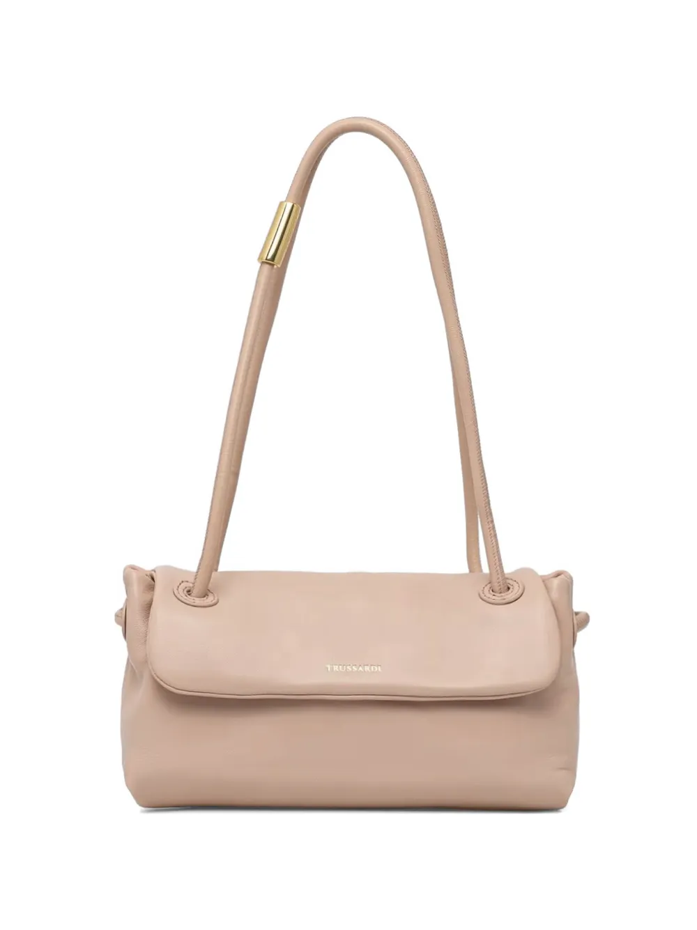 Trussardi logo-lettering foldover tote bag - Neutrals