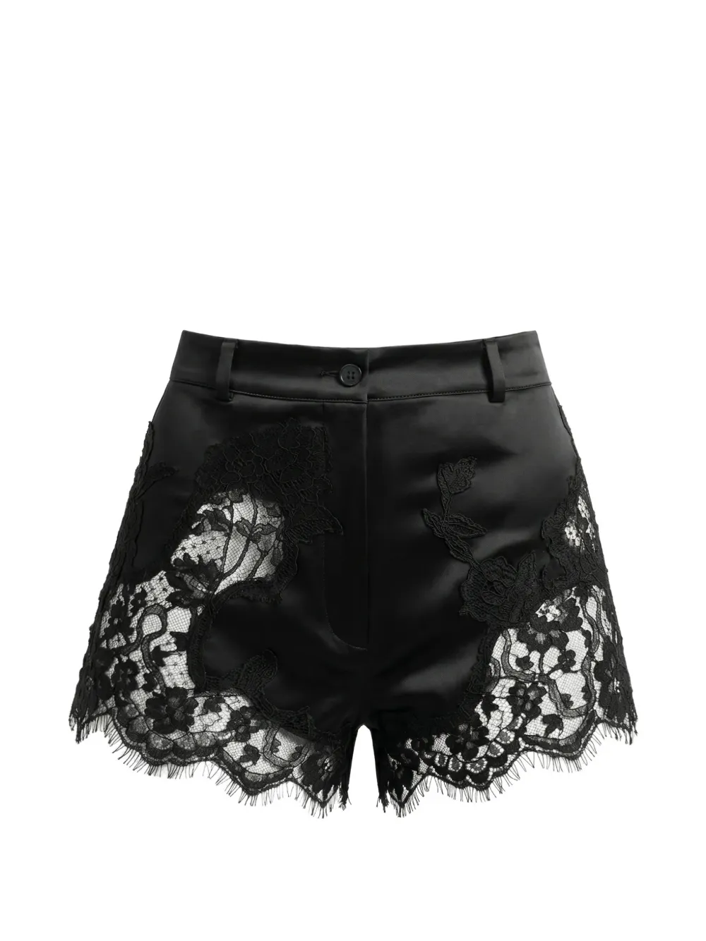 Almaz Pillowtalk lace-trim mini shorts - Nero