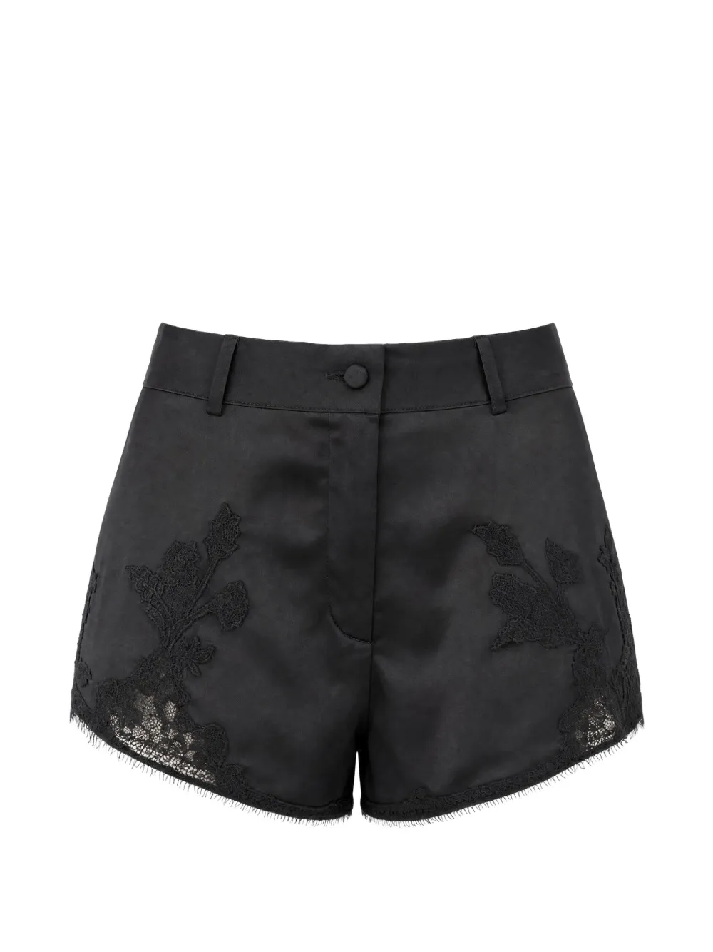 Almaz Pillowtalk lace-trim mini shorts - Nero