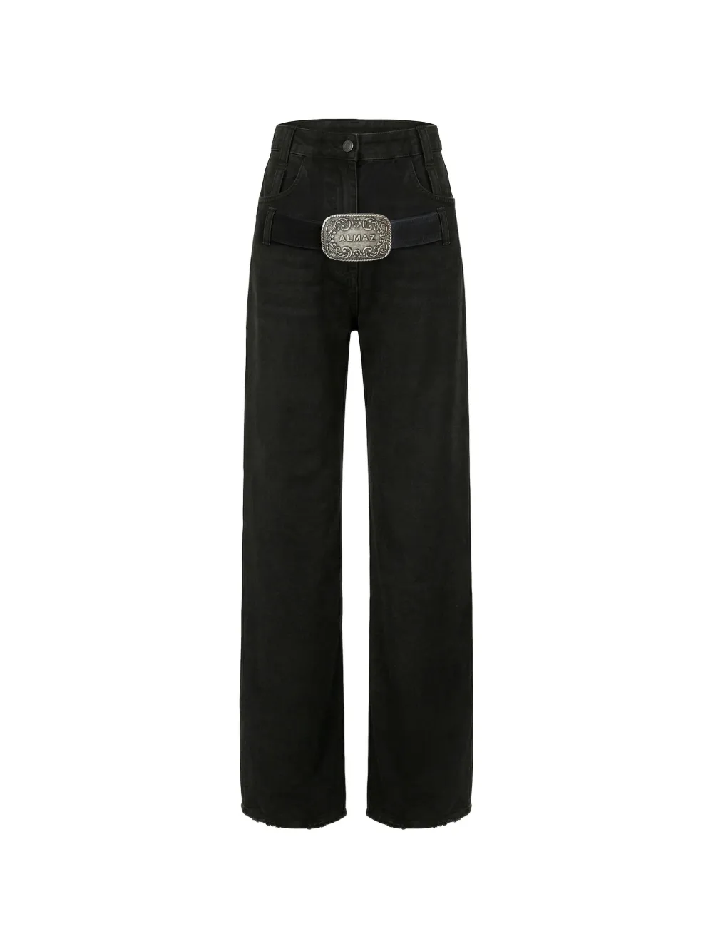 Almaz Outlaw lace-insert jeans - Nero