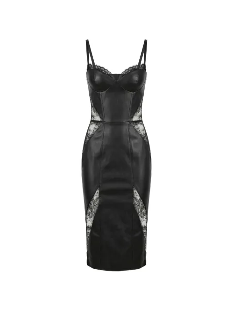 Almaz Bounty Hunter lace-panelled midi dress
