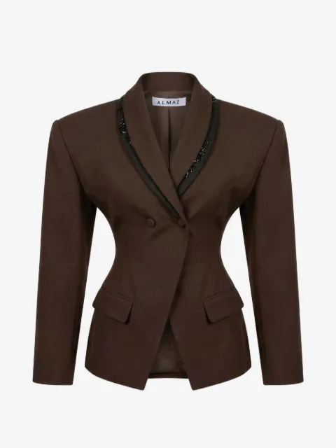Almaz Hourglass bead-embellished blazer