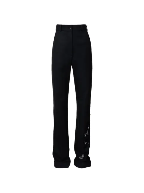 Almaz Fume lace-embellished straight-leg trousers