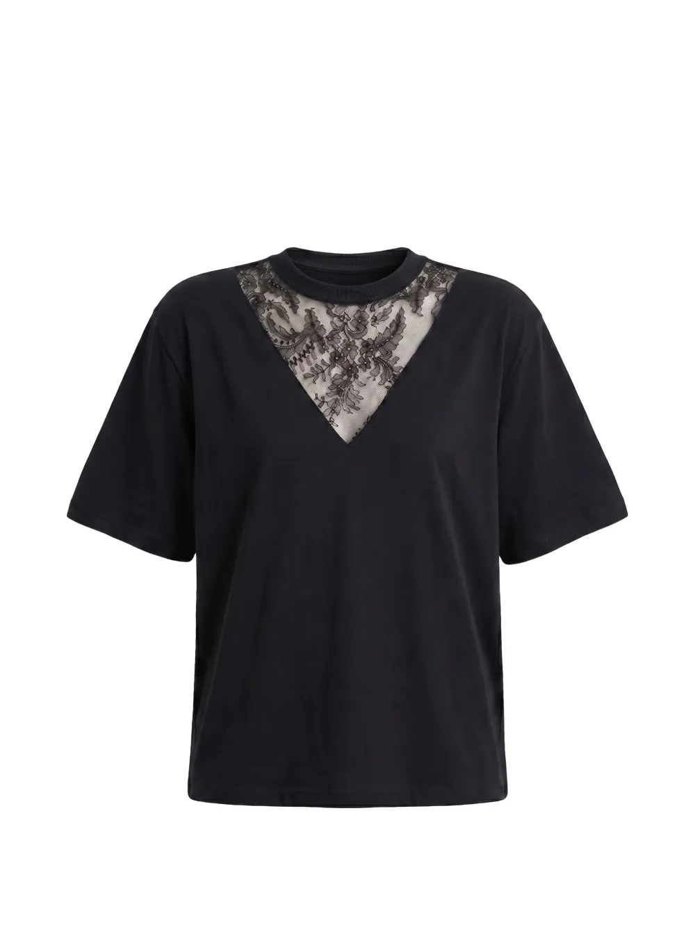 Almaz lace-detail t-shirt - Nero