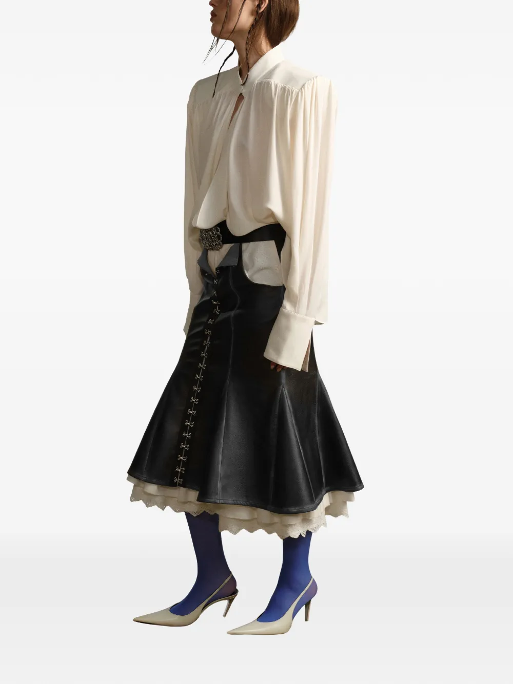  Almaz Falda Midi Frontier - Negro 
