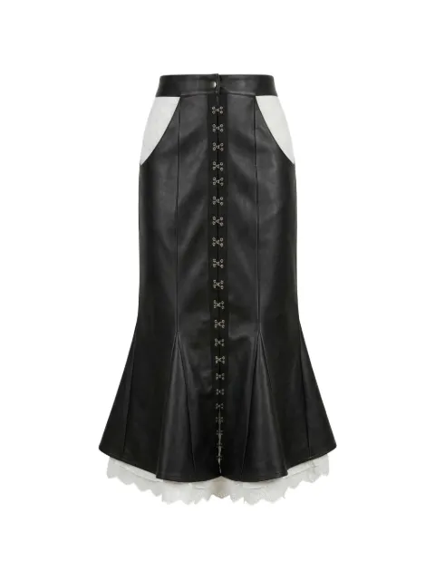 Almaz Frontier hook-fastening midi skirt