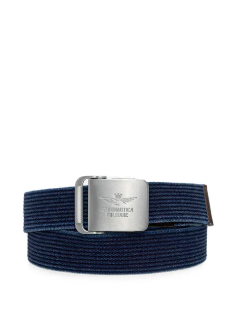 Aeronautica Militare logo-engraved corduroy belt