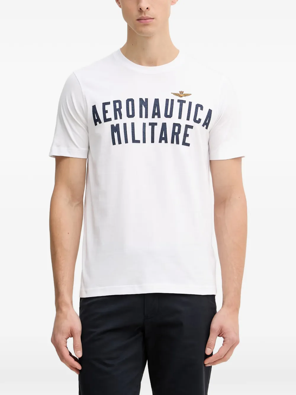 Aeronautica Militare logo-print T-shirt - Weiß