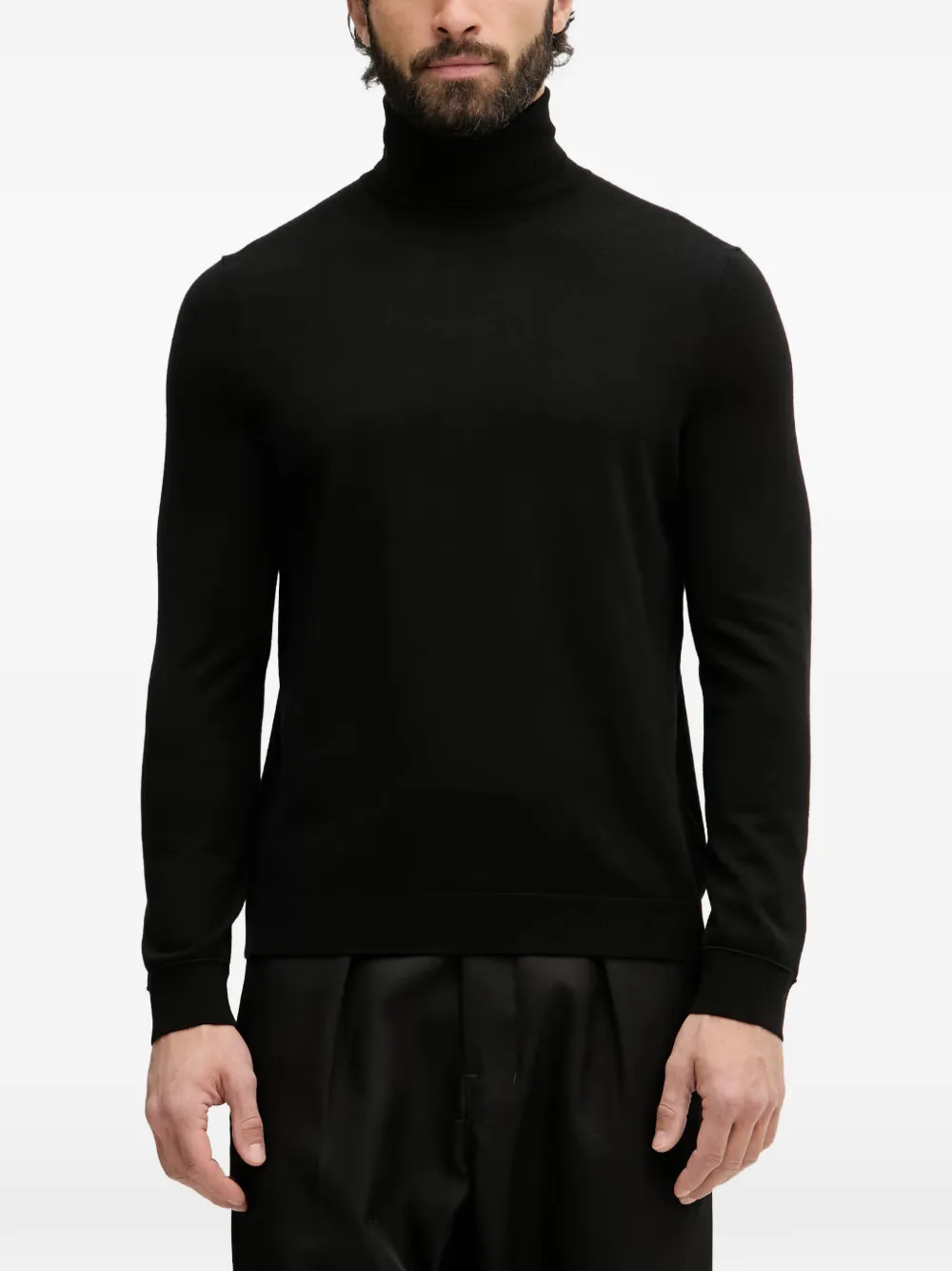 Bogner Roll-neck Sweater In Black