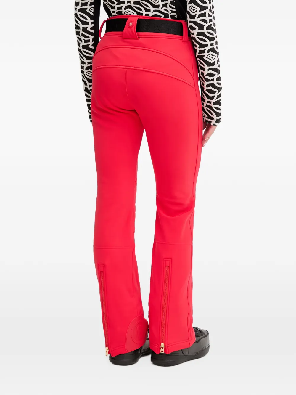 BOGNER quilted-knee belted ski pants Rood