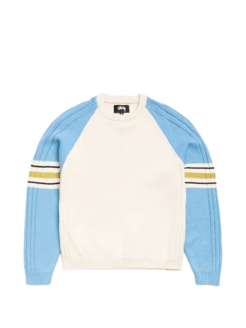 Stüssy logo-print raglan-sleeve sweater