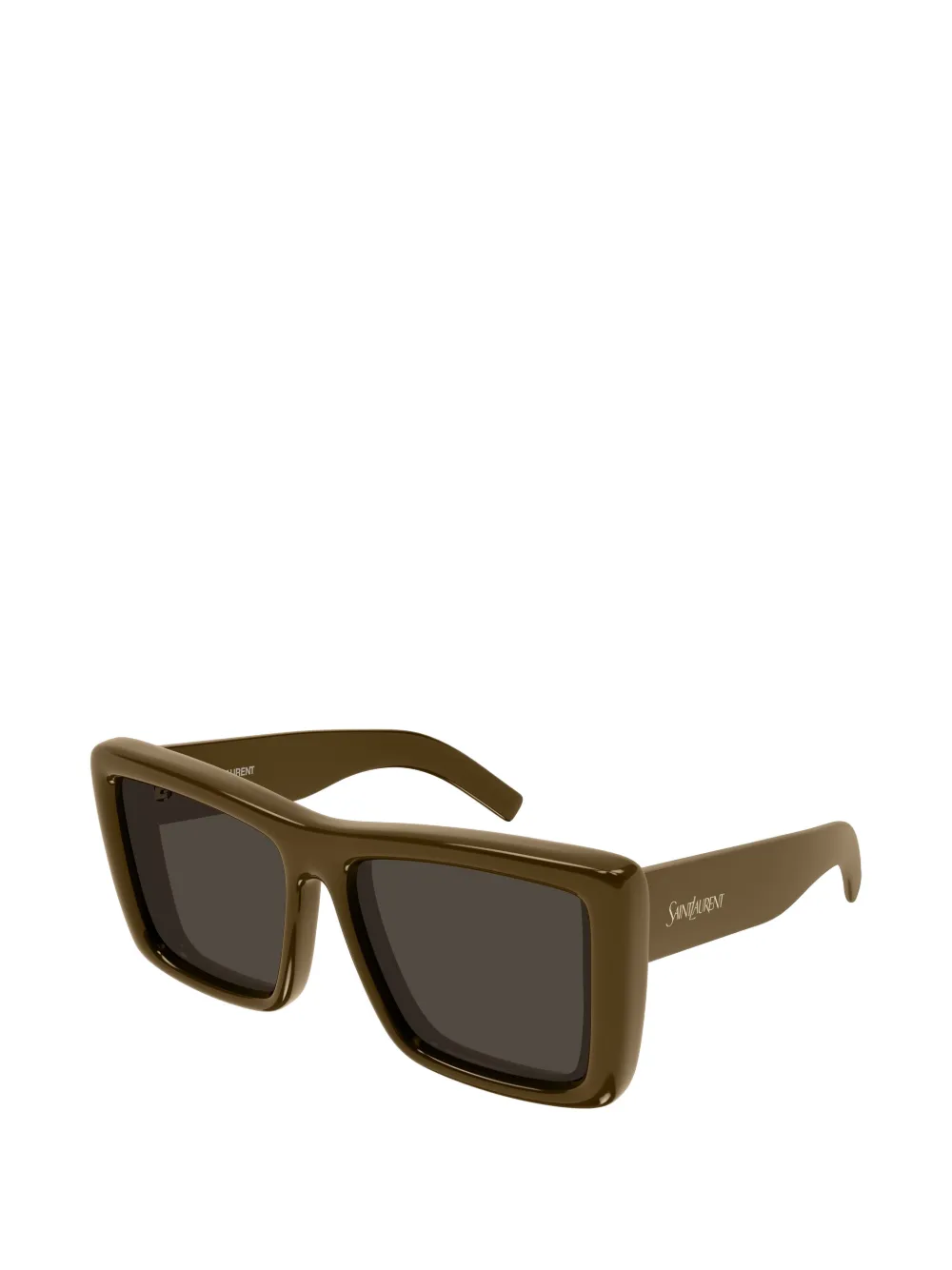 Saint Laurent Eyewear Howl zonnebril met rechthoekig montuur Bruin